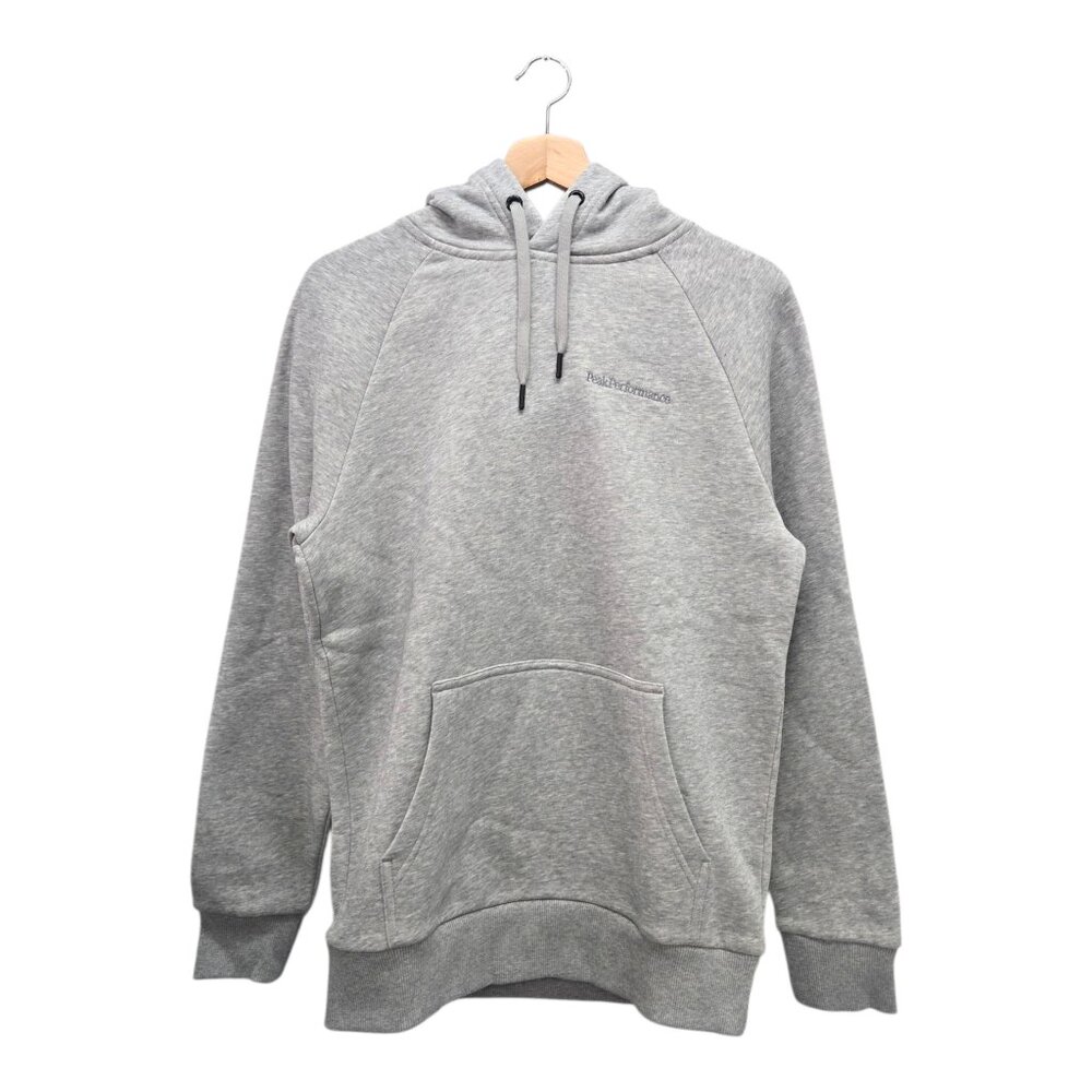 Peak Performance Men’s Original Small Logo Solid Hoodie Small Grey NWT